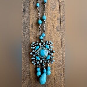 Turquoise Colored Pendant Necklace